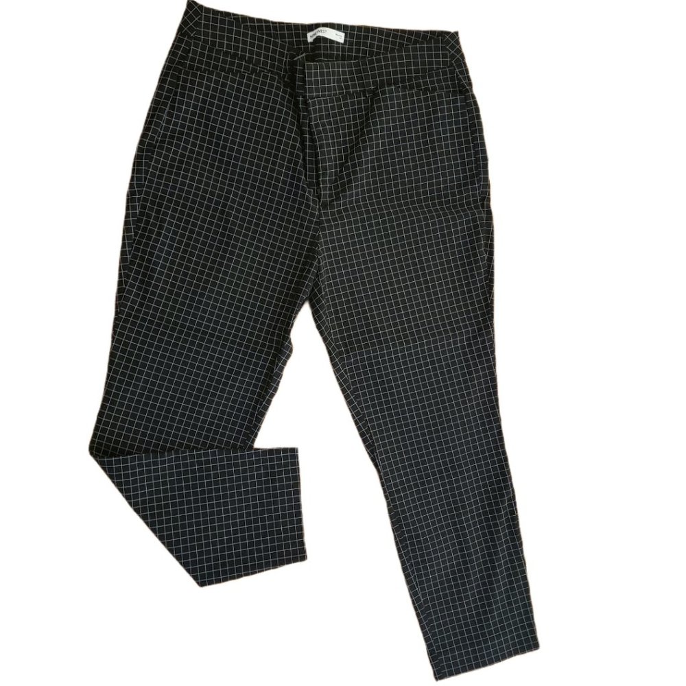 Nine West Grid-Pattern Slim Ankle Pants (16S)